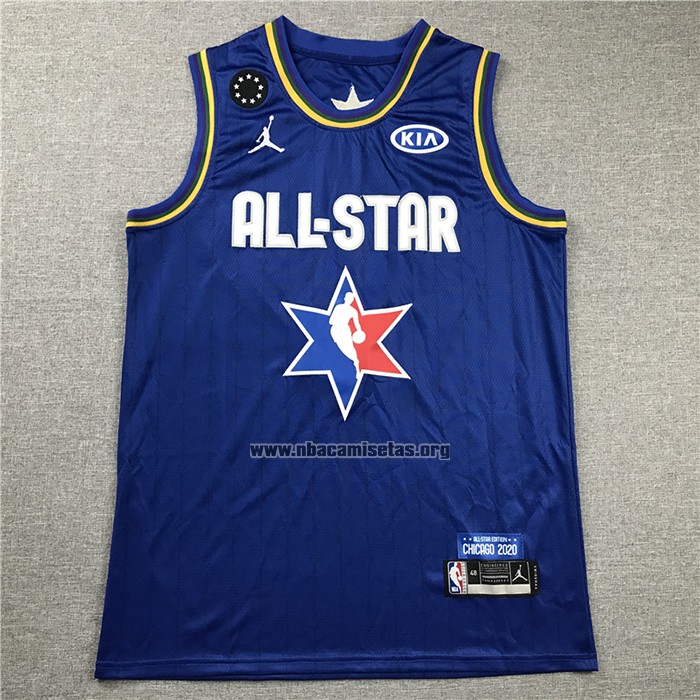 Camiseta All Star 2020 Los Angeles Lakers Lebron James NO 2 Azul